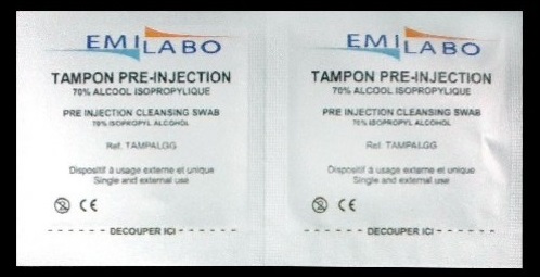 Les désinfectants et nettoyants Tampons alcoolisés 70% vol Parapharm