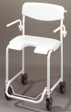 Chaise de douche à roulettes